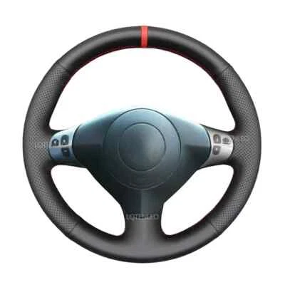 Cubierta de volante de cuero sintético para Alfa Romeo 147 Alfa 6 2000-2011 156 166 Foto 1 de 4