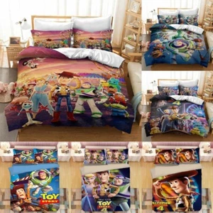 Toy Story Collection Cartoon Bedding Set Single Double King Quilt Cover Set Gift - Picture 1 of 19