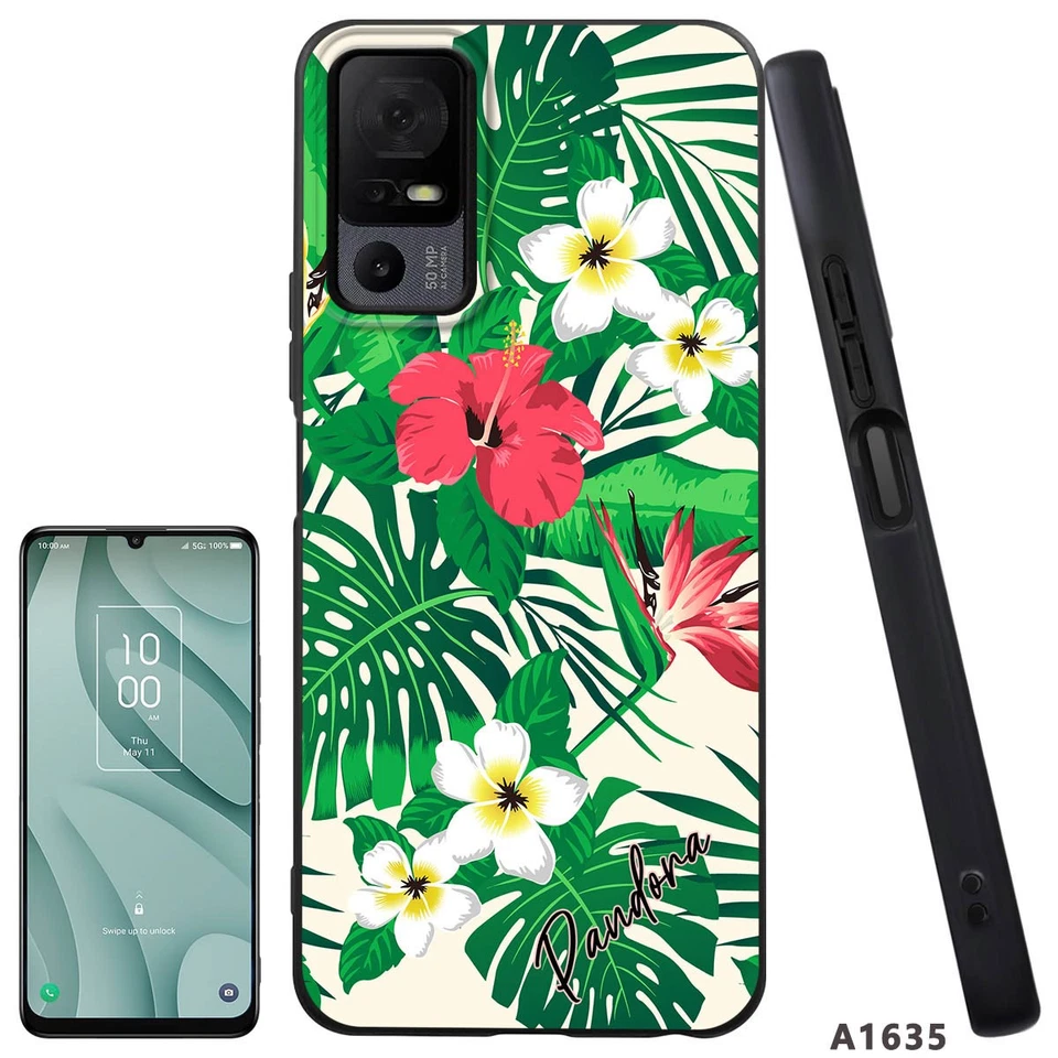 Funda TPU Personalizada Diseño Flores para TCL 50 SE 50 LE 505 605 60 SE 50 XE Cubierta Foto 1 de 4