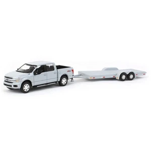 Auto World 1/64 2019 Ford F-150 Stone Gray with gray Trailer CP7976 - Bild 1 von 6