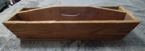 Vtg 1935 handmade (?) wooden carpenter's long tool carrier/caddy/tote/box - Picture 1 of 16