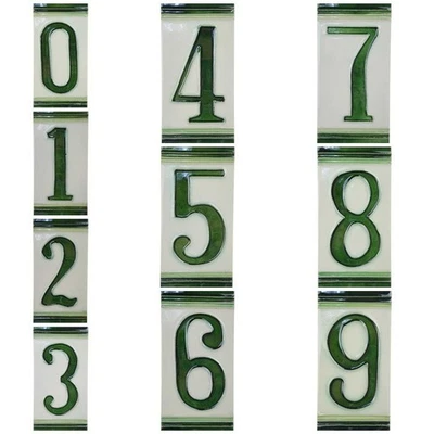 VIANMO Fliese Kachel Hausnummer Porzellan Hochformat Zahl 0-9