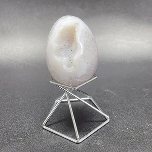 115g Agate Geode Sphere Crystal Egg Ball Reiki Healing Energy Decoration H:5.5cm - Picture 1 of 7
