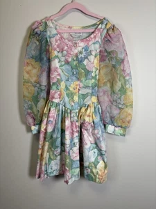 Vintage 1980s Girls Dress Size 8, Amy Too! Floral Print Occasion Dress - Picture 1 of 5