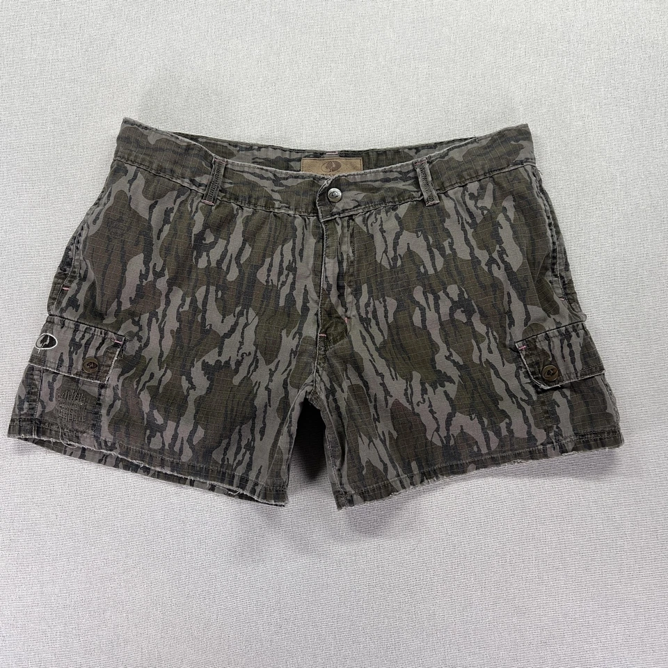 Pantalones Cortos Roble Mossy Para Mujer 12 Camuflados Ripstop Bolsillos Carga Dobladillo Crudo Exterior Caza Foto 1 de 4