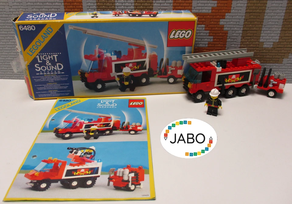 ( AH 3 ) Lego 6480 Hook Ladder Truck Feuer Light & Sound OVP &  BA Feuerwehr - Bild 1 von 4