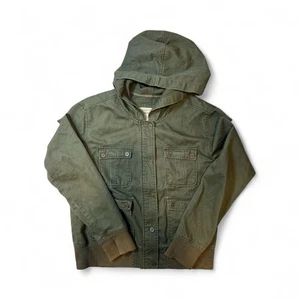 Vintage anchor blue military style jacket size medium large Green Button And Zip - Picture 1 of 5