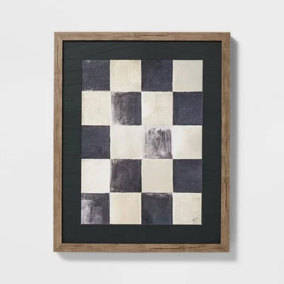 THRESHOLD DESIGNED W/STUDIO MCGEE Thresholded Studio McGee Modern Wall Art Canvas 16"x20" Checkerboard