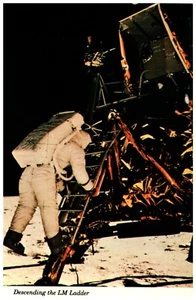 Cartolina 25 anniversario sbarco sulla Luna Scendendo la Scala apollo 11 - Foto 1 di 2