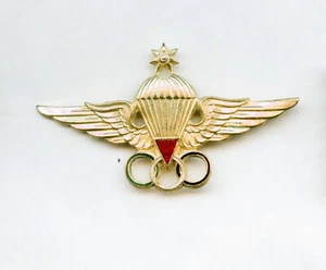 PARACHUTISTES Jordanie Insigne de Moniteur Para Etranger laiton embouti - Imagen 1 de 2