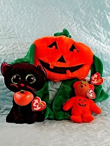 3 GORROS TY 1999 "Pumkin" 2018 "Potion Cat" y 2008 Treaties Bear nuevos con etiquetas - Imagen 1 de 12
