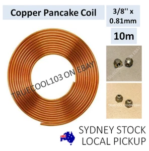 *10m, 3/8"x0.81mm Copper Pancake Coil, Pipe Tube; with Flare Nuts - Bild 1 von 12