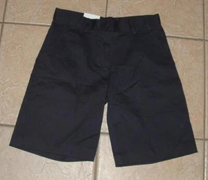 Unisex Sz 14 School Uniform Adjustable Waist Dark Blue Bermuda Shorts NEW NWT - Picture 1 of 3