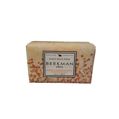 Jabón de leche de cabra BEEKMAN 1802 barra miel y naranja 9 oz NUEVO Foto 1 de 4