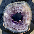 4,5 Pfund natürlicher Amethyst Höhle Kristall Scheibe halbmondförmig handgeschnitten Repai
