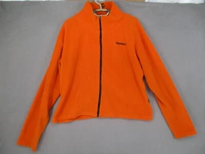 Timberland Jacket Womens Medium Orange Fleece Hiking Outdoor Cropped Fluro Neon - Picture 1 of 22