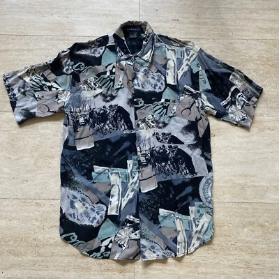 Vintage 90s Montage Short sleeve Graphic print  shirt  Size M - Image 1 of 4