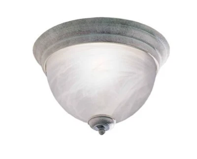 Volume Lighting Troy Collection 11 in. Textured White Indoor Flush Mount - Image 1 of 4