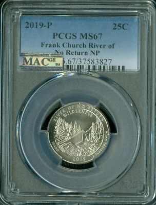 2019 P FRANK CHURCH  PCGS MS67 PQ MAC SPOTLESS   .  - Image 1 of 2