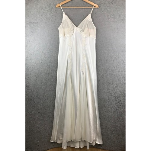 UNDERCOVER Y2K Victoria's Secret abito slip bianco maxi rete dettaglio busto pizzo floreale taglia L