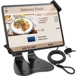 AboveTEK Anti-Theft iPad Stand 7-13” Lock Mount 360° Swivel w/ Security Cord Key - Picture 1 of 2