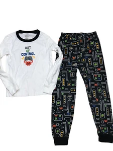 Gymboree Boys 6 Video Game Pajama's PJ's 2pc Knit Cotton Space - Picture 1 of 5