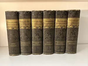 Vintage 1880’s Charles Dicken’s Works Copperfield Edition-Routledge 6 Volumes - Imagen 1 de 13