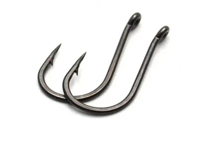 PREDATOR FLIES Karpfen Angelhaken Kurve, Wide Gape, Chod Kohlenstoffstahl teflonbeschichtet Stachel