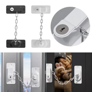No Drilling Baby Security Lock Window Door Chain Lock Home - Picture 1 of 13