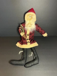 XL Tela Artesanal Papá Noel Estante Cuidador Saludador Navidad Decoración Figura 23" - Imagen 1 de 8