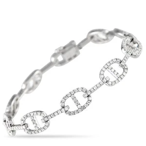 LB Exclusive 18K White Gold 2.50ct Diamond Bracelet ALB-16871 - Picture 1 of 3