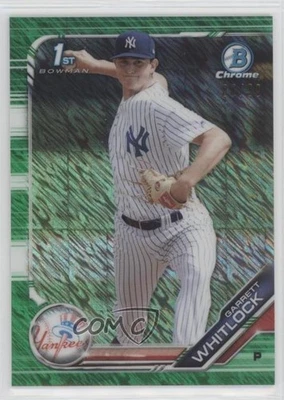 2019 Bowman Chrome Prospects Green Shimmer Refractor /99 Garrett Whitlock - Image 1 of 2