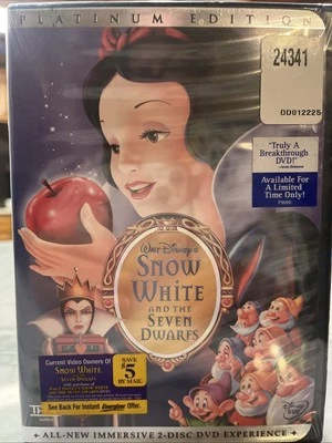 Snow White and the Seven Dwarfs (DVD, 2001, 2-Disc Set Platinum Edition) SEALED - Image 1 of 4