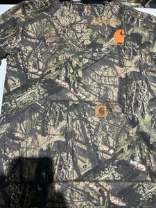 Youth Carhartt Camo Fleece Jacket Hooded Size 10/12 Medium - Picture 1 of 6