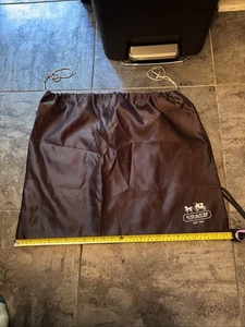 "Bolsa antipolvo Coach marrón satinado con cordón bolsa de almacenamiento/XL/23 1/2"" X 19""" - Imagen 1 de 3