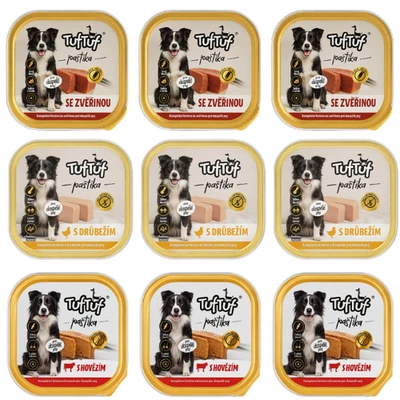54x 300g Pastete MIX Hundefutter Rind Huhn Wild Nassfutter Aluschale Wildfleisch - Bild 1 von 4