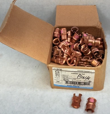NEW (100-Pack) Thomas & Betts 54730 Copper C-Tap, 4-2 AWG Main, 4-12 AWG Branch - Image 1 of 4