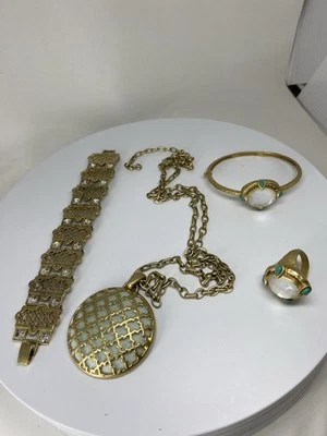 Lote Collar Colgante Lia Sophia Kiam Familia Incluye Marrakech Amazonita Tono Dorado Foto 1 de 4