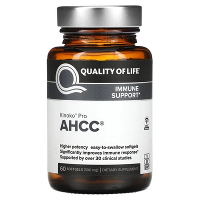 Kinoko Pro AHCC, 300 mg, 60 Softgels - Image 1 of 3