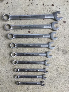 9-Craftsman Combo Wrench VV 12Pt USA 5/16,11/32,3/8,7/16,1/2,9/16,11/16,5/8,3/4 - Picture 1 of 7