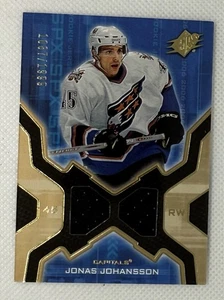2006-07 Upper Deck SPx Jonas Johansson #154 Dual Game-Used Jersey /1999 - Picture 1 of 2