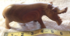 Hippopotamus Hand Carved Wooden Figurine Vintage