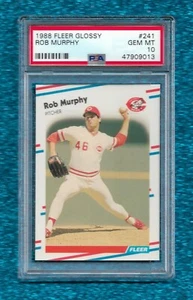 1988 Fleer Glossy #241 Rob Murphy PSA 10 GEM MINT POP 1 REDS - Bild 1 von 1
