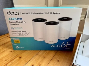 TP-Link Deco XE75 Pro / AXE5400 Wi-Fi, 6E Tri-Band Mesh System, 3 Pack - Photo 1/3