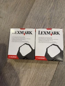 2pk Lexmark International 11A3550 High Yield Black Re-Inking Ribbon NEW - Picture 1 of 2