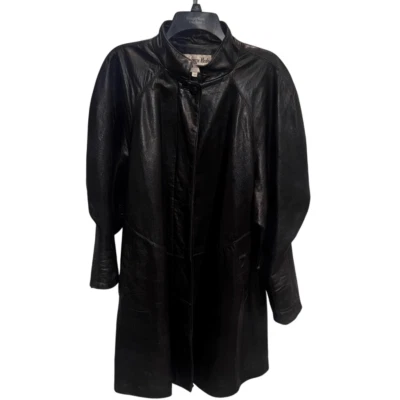 Abrigo de Cuero Michael Hoban North Beach Años 80 De Colección Pequeño a Mediano Foto 1 de 4