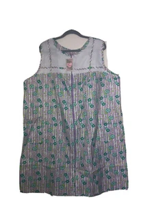 LATI FASHION Sleeveless Floral Full Zip Duster Plus Size M Lilac New - Picture 1 of 12
