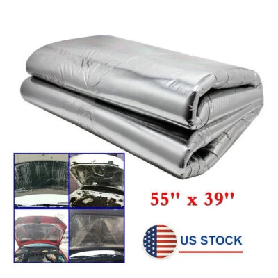 55''x39'' Car Heat Shield Mat Hood Door Noise Insulation Pad Sound Deadener USA Foto 1 de 4