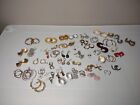 Lot Of Over 50 Pairs Of Earrings Mostly Hoops
