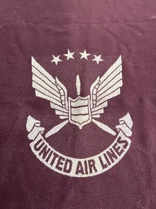 Vintage UNITED AIRLINES Wool Blanket by NORTH STAR WOOLEN MILL 41" x 57" - Picture 1 of 7